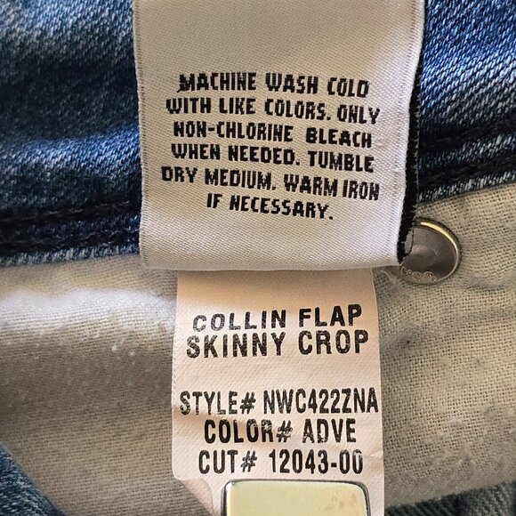 Hudson Collin Flap Skinny Crop Denim Jeans in Adventure Blue - Picture 14 of 15